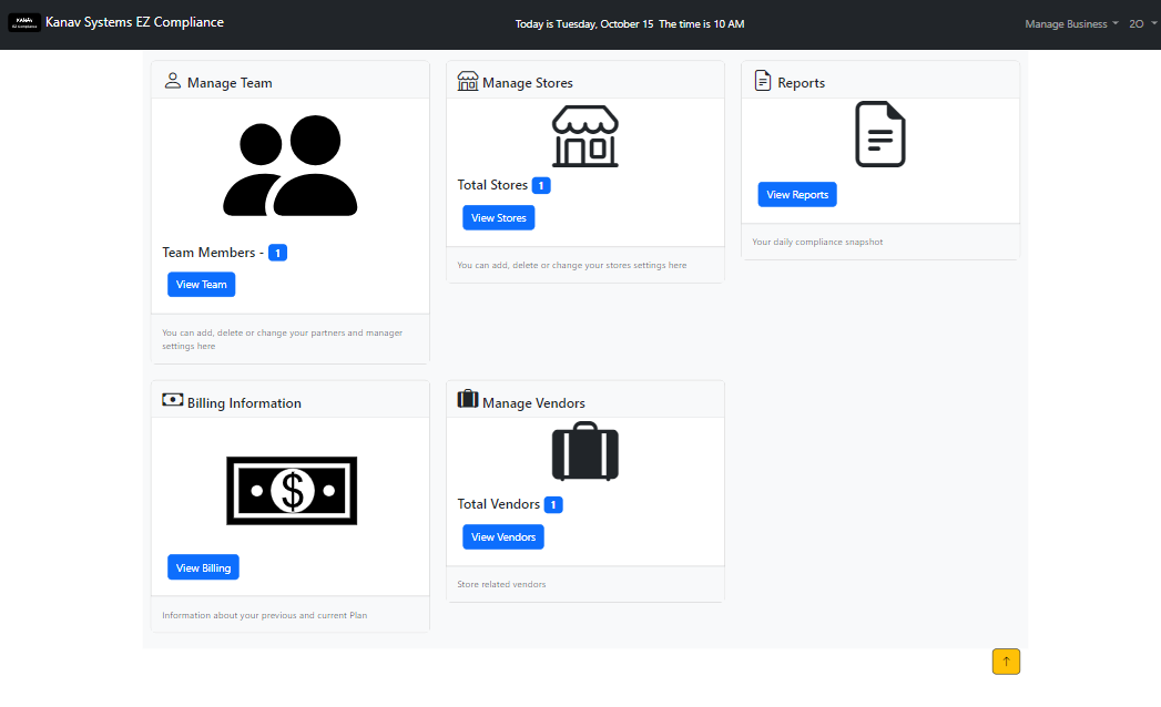 EZ Compliance Dashboard